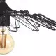 Suspension Luminaire Multiformes Noire E27 Diamètre 350mm avec Câble 1,1m réglable - Suspension d'éclairage intérieur