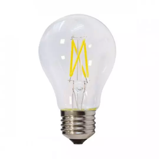 Ampoule LED E27 filament 4W 400lm A60 - Blanc Chaud 2700K