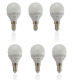 Lot de 6 Ampoules E14 LED 6W Globe Eq 40W - Blanc Chaud 2800K