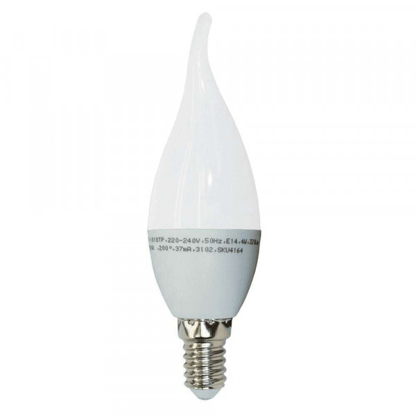 Ampoule LED E14 4W Flamme Coup de Vent Équivalent 30W - Blanc Chaud 2700K
