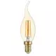 Ampoule LED C35 Flamme Coup de Vent Filament 4W Golden Glass Dimmable E14 Blanc Très Chaud 2500K