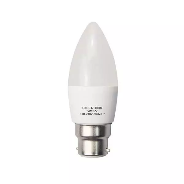 Ampoule tube led B22 3000K 390lm 3W blanc chaud 27x58mm