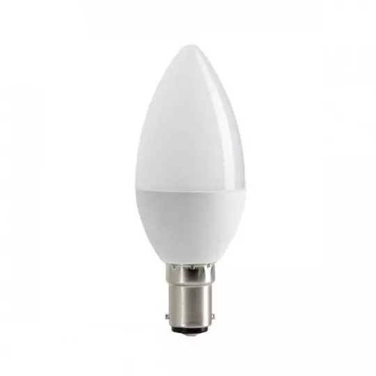 Ampoule LED C37 Type Bougie 6W B15 Blanc Chaud 2700K