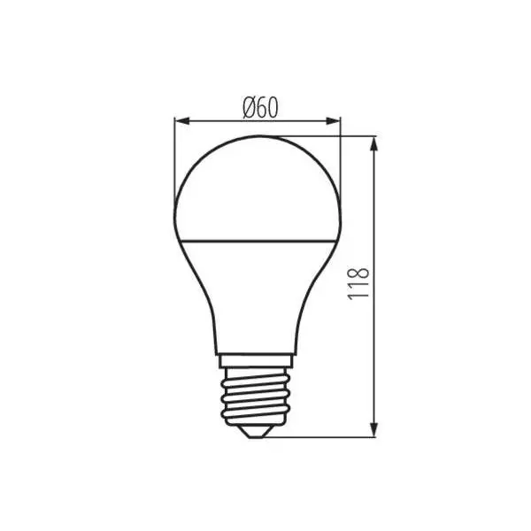Ampoule LED E27 12W 1050lm (75W) - Blanc Naturel 4000K