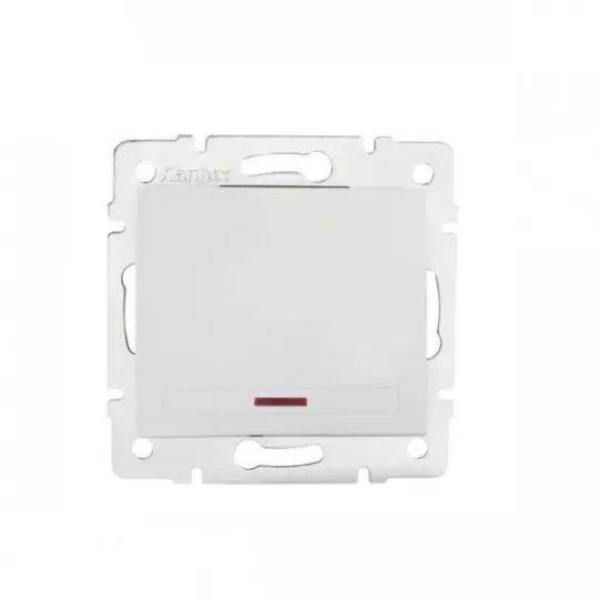 Interrupteur Encastrable Simple avec Témoin LED DOMO Blanc