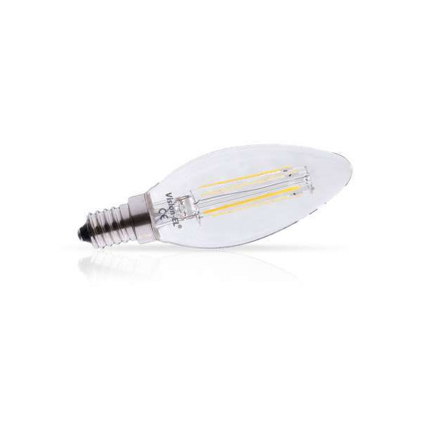Ampoule LED E14 Filament 4W flamme équivalent 35W Blanc Chaud 2700K