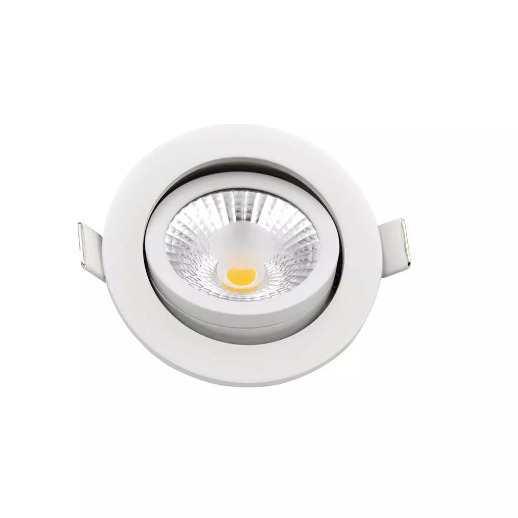 Spot LED encastrable 8W extra plat - 220V orientable blanc