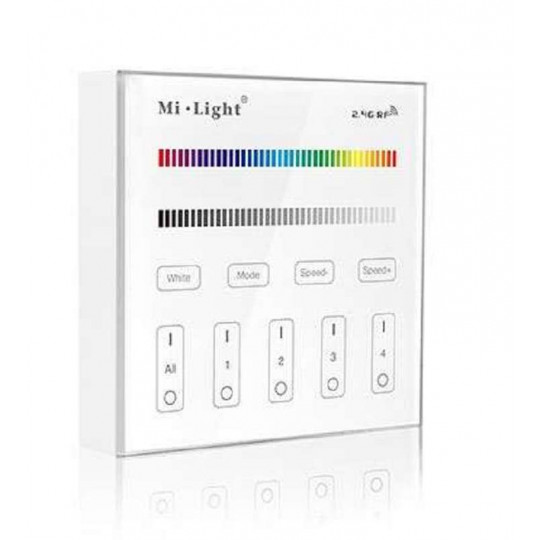Télécommande Tactile Murale LED Dimmable RadioFréquence 4 Zones - RGB / RGBW B3
