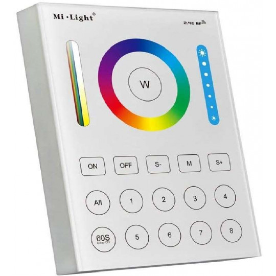 Télécommande Murale Tactile LED Sans Fil 8 Zones - RGB+CCT B8