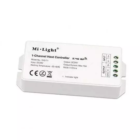 Controleur LED RGB+CCT DC24V 15A RF 2,4G / Google Asisstant / Alexa SYS-T1