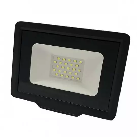 Projecteur LED Noir 20W (100W) Étanche IP65 1600lm - Blanc Chaud 2700K