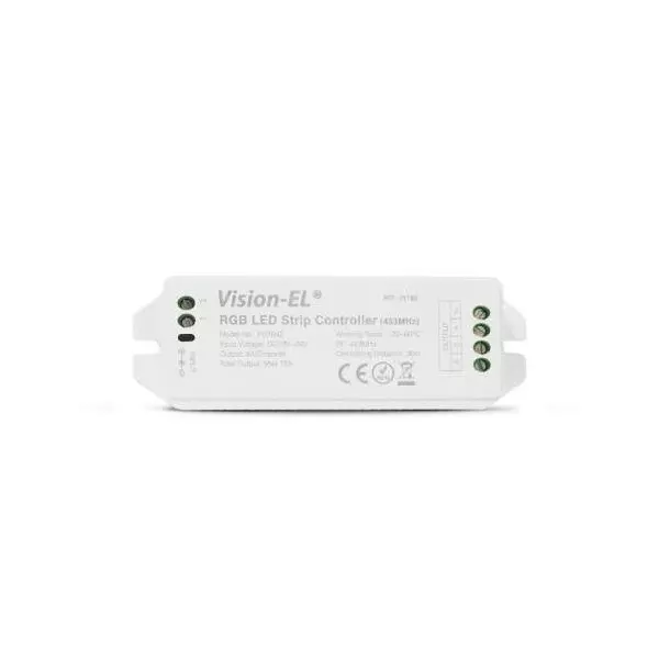 Kit Contrôleur et Télécommande LED RF Dimmable DC12/24V 216W max IP20 RGB