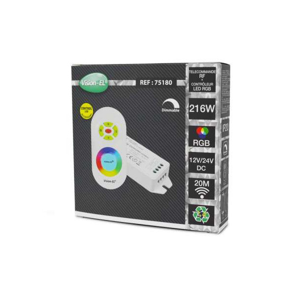 Contrôleur LED RGB DC 12/24V IP20 et Télécommande RF