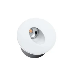 Spot LED 3W Encastrable pour Escalier Rond Blanc AC 220-240V Blanc Chaud 3000K