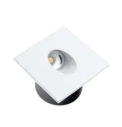 Spot LED 3W Encastrable pour Escalier Carré Blanc AC 220-240V Blanc Chaud 3000K