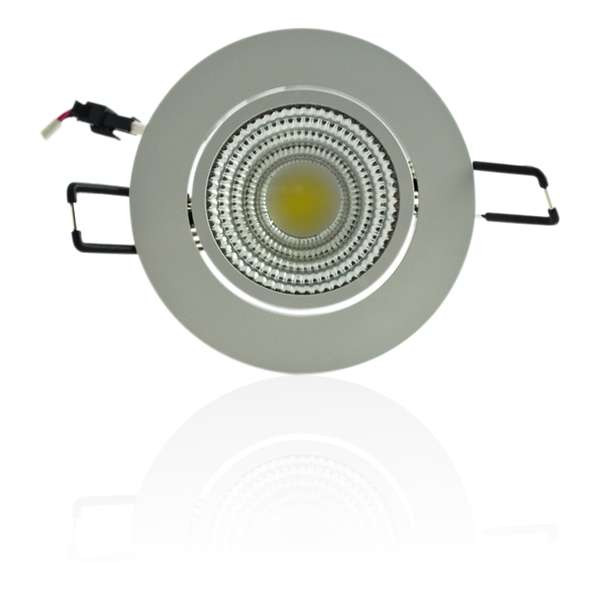 Plafonnier encastrable blanc LED 5W COB - Blanc Naturel 4100K éclairage 40W