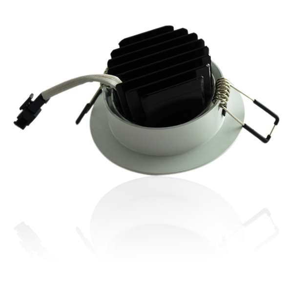 Plafonnier Dimmable encastrable blanc LED 5W COB - Blanc Chaud 3000K éclairage 40W