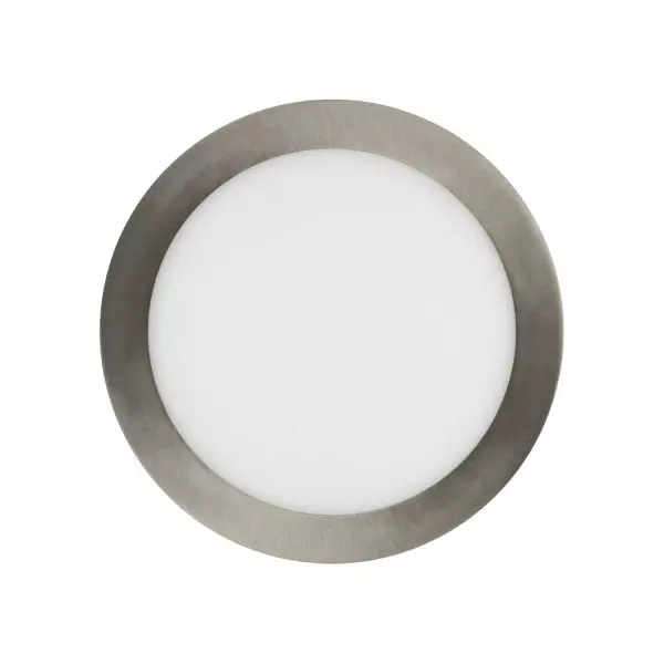 Spot LED encastrable extra plat 18W Satin Nickel - Blanc Chaud 3000K