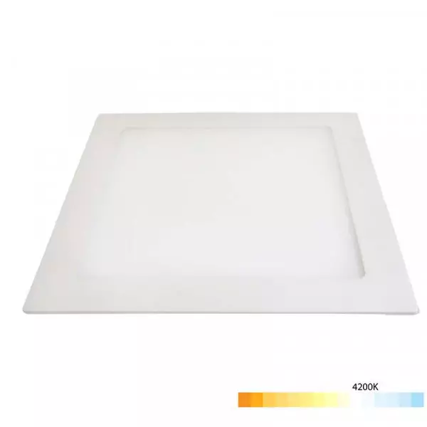 Downlight extrafin carré 6W Blanc - Blanc Naturel 4200K
