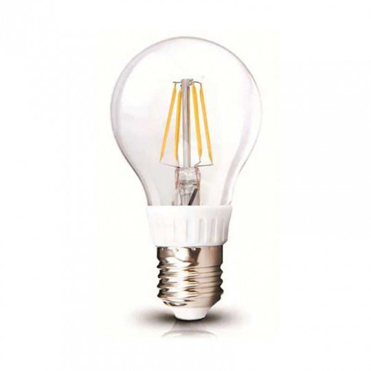 Ampoule LED A60 Filament 6W E27 Blanc Chaud 2700K