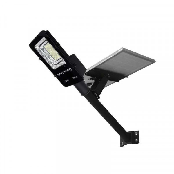 Luminaire LED Urbain Solaire 35W Noir IP65 avec Détecteur + Télécommande