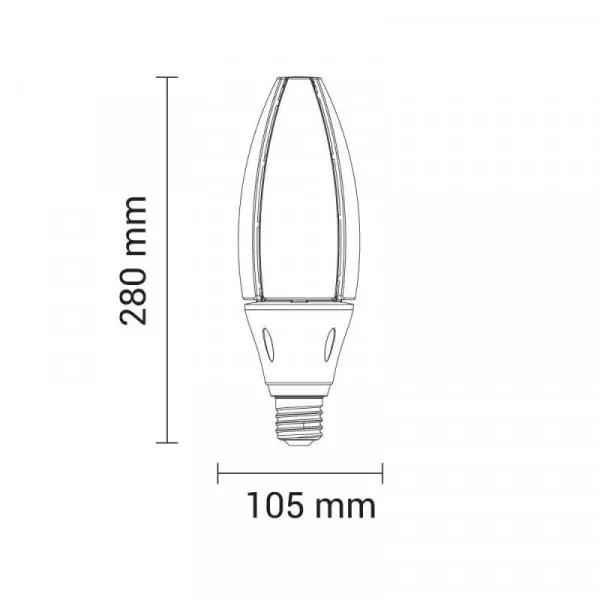 Ampoule LED E40 50W Industrielle 5000lm (400W) Blanc du Jour 5700K