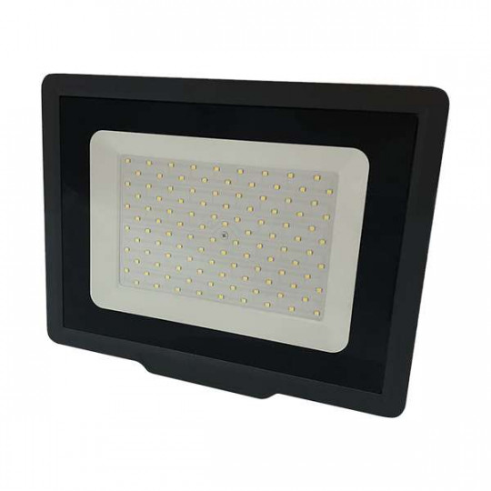 Projecteur LED Noir 100W (500W) IP65 8000 lumens - Blanc Chaud 2700K