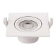 Plafonnier carré encastrable blanc LED 5W COB - éclairage 25W