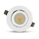 Spot LED Escargot Blanc Encastrable Orientable 10W (90W) - Blanc Naturel 4000K