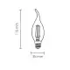 Ampoule LED E14 4W (30W) Filament Flamme Coup de Vent - Blanc Naturel 4500K