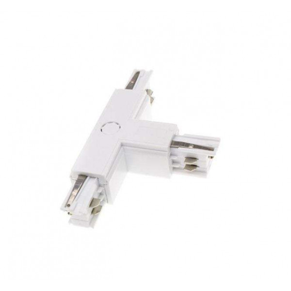 Connecteur "T" Blanc pour Rail LED - 4 Wires Triphasé