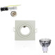 Kit Spot LED GU10 5W Carré Lumière 50W Blanc du Jour 6000K Dimmable