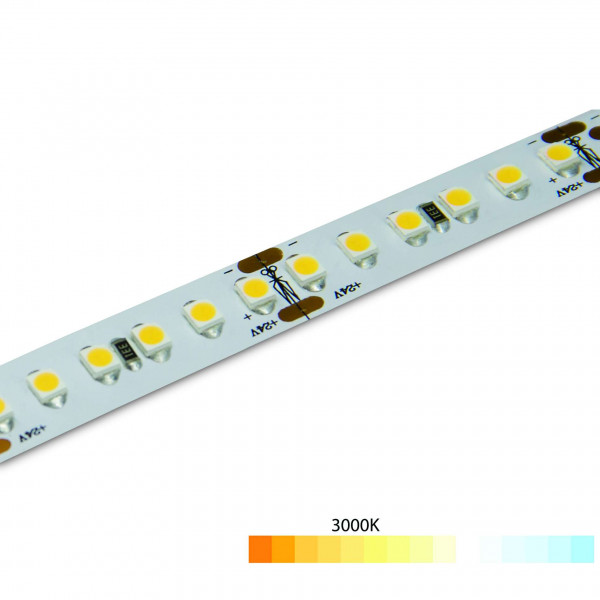 Ruban LED Blanc puissant 60 LED/m 14,4W/m - Blanc Chaud 3000K