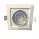 Spot LED carré encastrable orientable blanc LED 8W (60W) compact