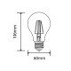 Ampoule LED E27 filament 4W 400lm A60 - Blanc Naturel 4500K