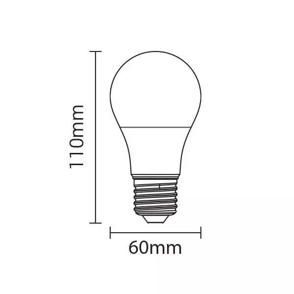 Ampoule E27 A60 10W LED Équivalent 75W DOPO Dimmable - Blanc Naturel 4200K