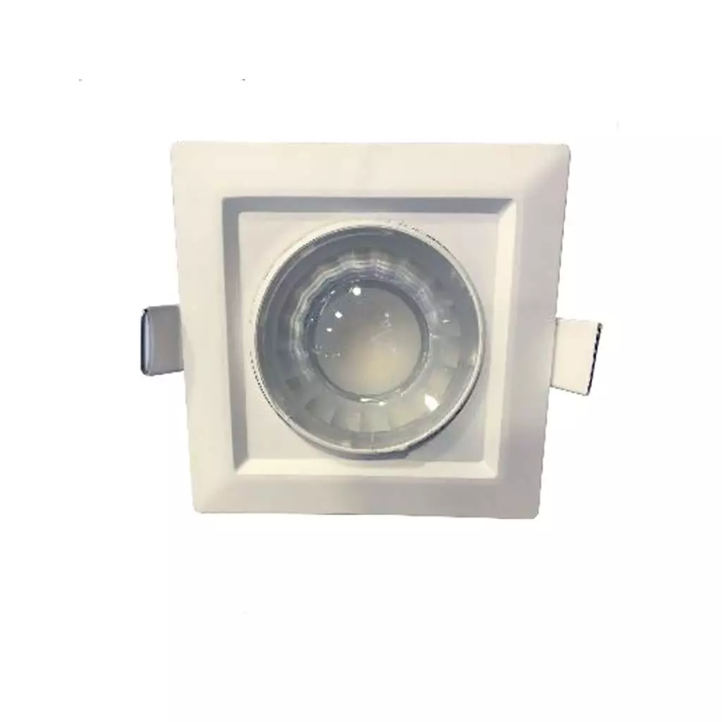 Spot LED Carré Encastrable Blanc 8W (60W) - Blanc Chaud 2700K