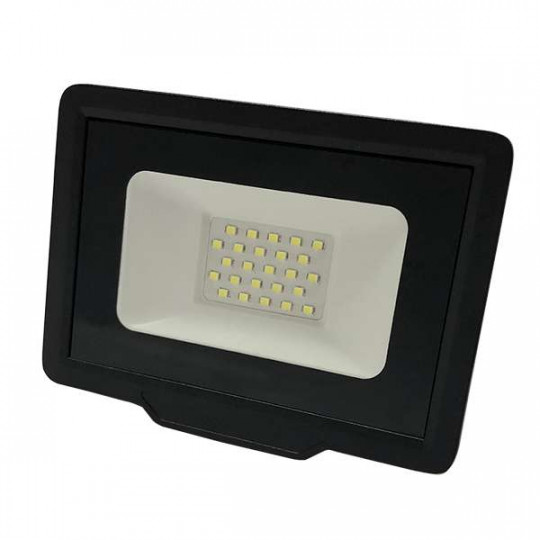 Projecteur LED Noir 20W (100W) Étanche IP65 1600lm - Blanc du Jour 6000K