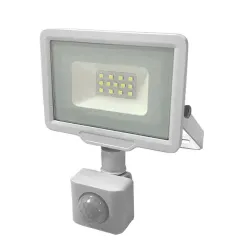 Projecteur LED Blanc 10W à Détecteur IP65 800lm - Blanc Chaud 2700K