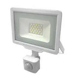 Projecteur LED Blanc 20W (100W) à Détecteur IP65 1600lm - Blanc Chaud 2700K