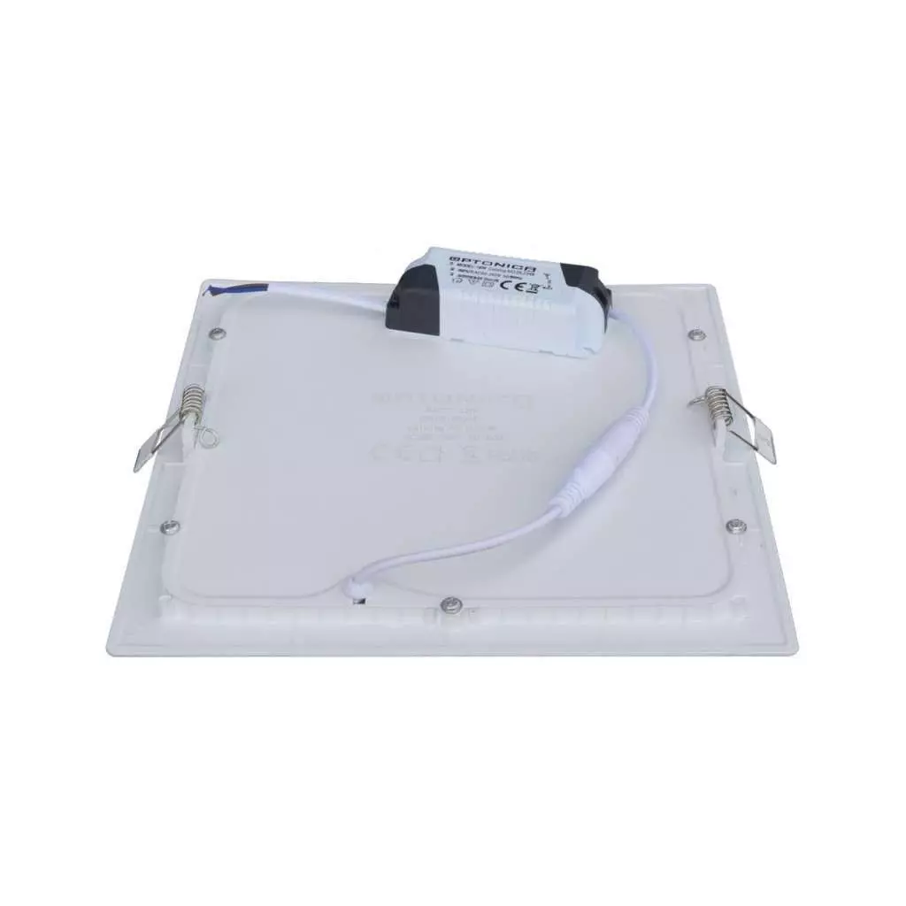 Spot Encastrable LED Carre Downlight Panel Extra-Plat 18W Blanc Chaud