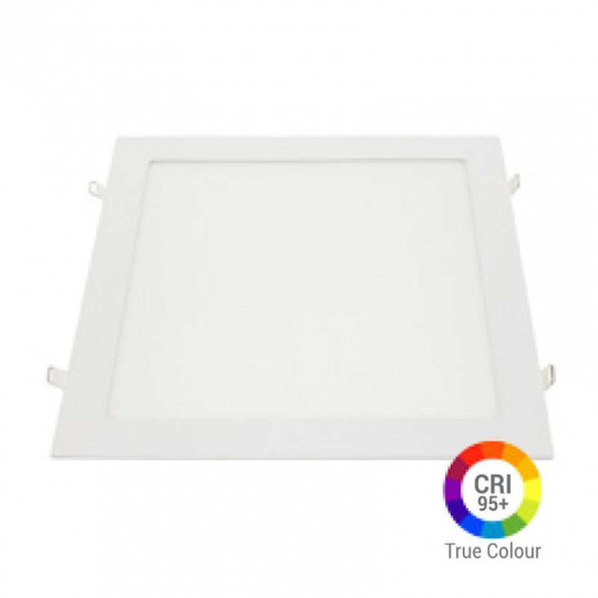 Plafonnier LED Carré 24W Extra Plat Encastrable IRC95 - Blanc Naturel 4200K
