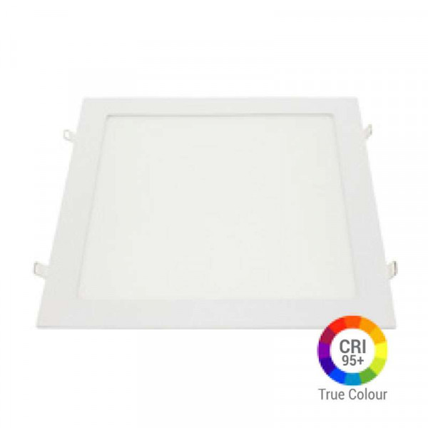 Plafonnier LED Carré 24W Extra Plat Encastrable IRC95 - Blanc du Jour 6000K