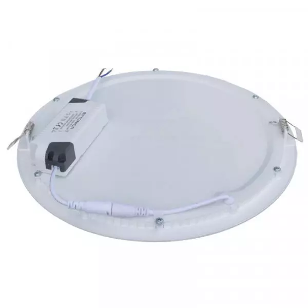 Plafonnier LED Rond 24W Extra Plat Encastrable IRC95 - Blanc Naturel 4200K