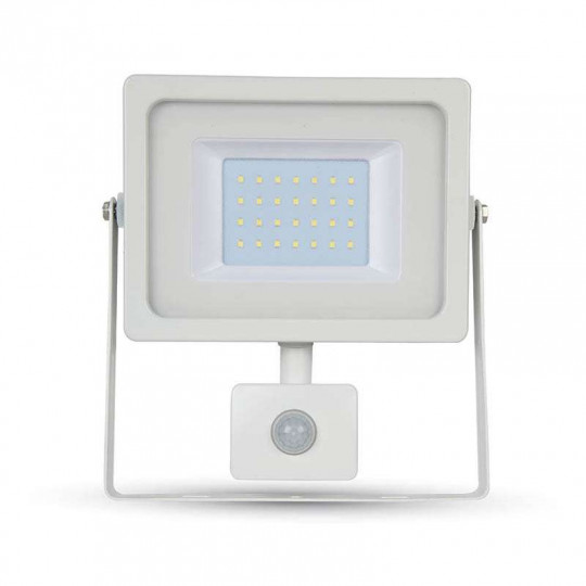 30W LED SMD Floodlight Sensor White Body Natural White