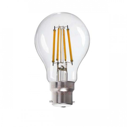Ampoule LED B22 7W A60 équivalent à 60W - Blanc Chaud 2700K