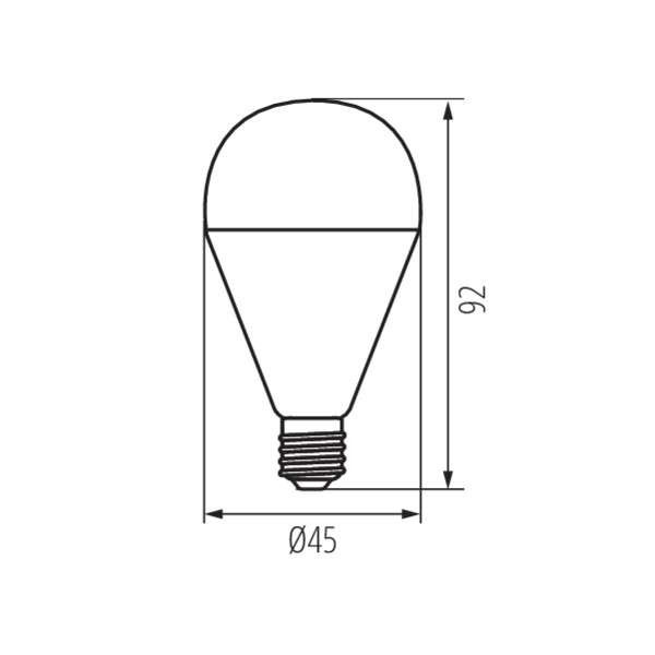 Ampoule LED E14 8W G45 équivalent à 48W - Blanc Chaud 3000K