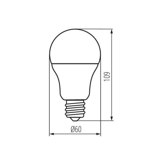 Ampoule LED E27 10W A60 équivalent à 75W - Blanc Naturel 4000K