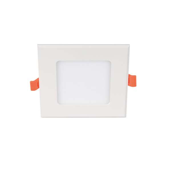 Downlight LED 6W carré Blanc - Blanc Chaud 3000K