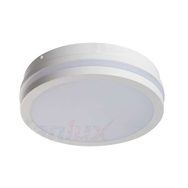 Plafonnier LED 18W étanche IP54 rond ∅220mm Blanc - Blanc Chaud 3000K